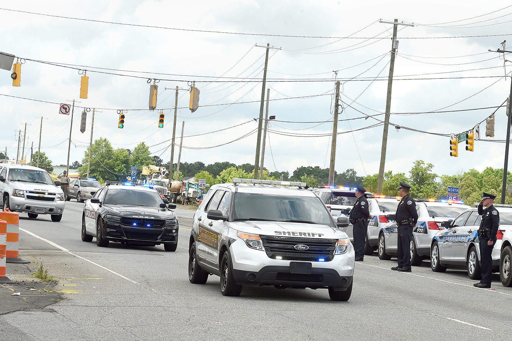 Processional for Mooresville Police Officer Jordan Sheldon